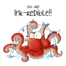 Geslaagd kaart octopus - You are Ink-redible!