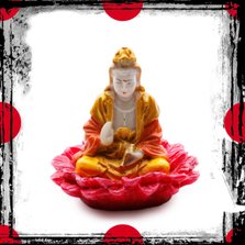 Gouden buddha op roze lotus - OT
