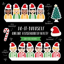 Grappige uitnodiging online kerstborrel do-it-yourself