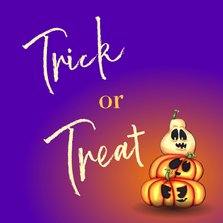 Halloween kaarten Trick or treat