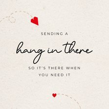 Hang in there - love plane - bemoedigingskaart