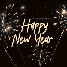 Happy new year - fireworks -nieuwjaarskaart