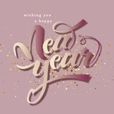 Happy New Year - Typo - Nieuwjaarskaart