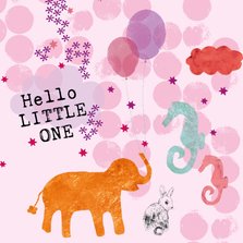 Hello little one! Lief geboorte kaartje