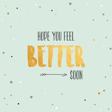 Hope you feel better soon-beterschapskaart