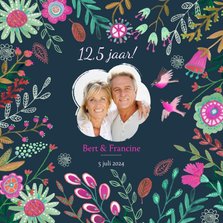 Huwelijks jubileum 12,5 jaar bloemen
