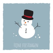 Jeugdfonds Sport & Cultuur Kerstkaart Sneeuwpop
