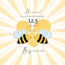 Jubileum aanpasbaar 12,5 jaar bij elkaar illustratie bijen