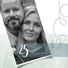 Jubileumkaart 25 jarig huwelijk, modern en stijlvol
