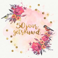 jubileumkaart confetti 50 jaar getrouwd