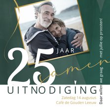 Jubileumkaart uitnodiging modern met foto