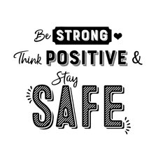 Kaart hulpverleners be strong think positive stay safe 