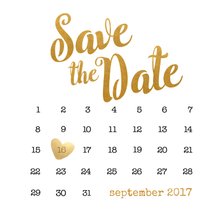 Kalender goud Save the Date - BK