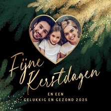 Kerstkaart 2025 kersttakken met foto hart