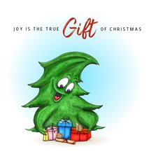 Kerstkaart Joy is the true gift of christmas