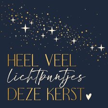 Kerstkaart KWF heel veel lichtpuntjes deze kerst