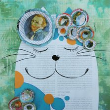 Kunstkaart - De kat van Vincent - door Sonja Kemp