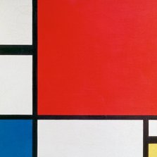 Kunstkaart van Piet Mondriaan. Compositie