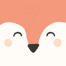 Lief felicitatiekaartje met het gezicht van een vos