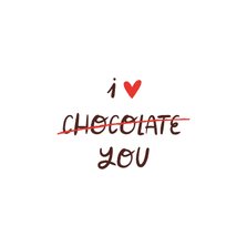 Liefde kaart grappig I love chocolate