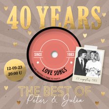 LP uitnodiging huwelijk jubileum 40 jaar