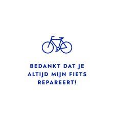 Minimalistische vaderdagkaart met fietsje