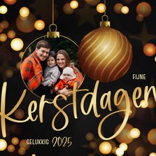 Moderne kerstkaart foto kerstballen