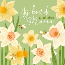 Moederdagkaart allerliefste mama met bloemen