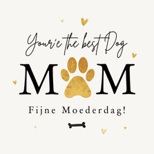 Moederdagkaart dog mom grappig hond goud