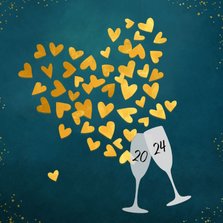 Nieuwjaar uitnodiging liefdevol hart