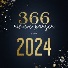 Nieuwjaarskaart 365 nieuwe kansen voor 2024 stijlvol