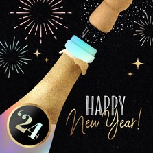 Nieuwjaarskaart champagne 2024