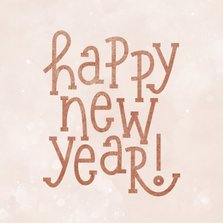 Nieuwjaarskaart Happy New Year typografie