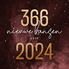 Nieuwjaarskaart met 365 nieuwe kansen