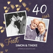 Originele uitnodiging huwelijk jubileum 40 jaar