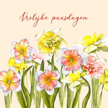 Paaskaart narcissen voorjaar