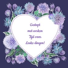 Pensioen hart bloemen
