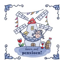 Pensioenkaart holland vrouw in hangmat