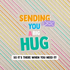 Sending you a big hug teens zomaar kaart
