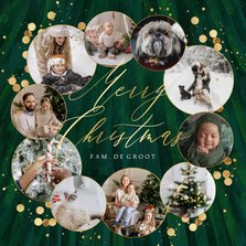 Sprankelende foto collage kaart kerstmis