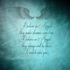 Spreukenkaart: Believe in angels
