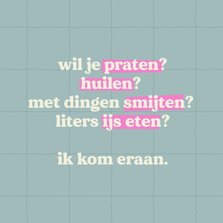 Sterkte kaart Pink Ribbon wil je praten