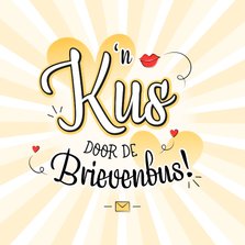 Sterkte zonnestralen kus door de brievenbus handlettering