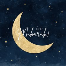 Stijlvolle religiekaart Eid Mubarak voor offerfeest met maan
