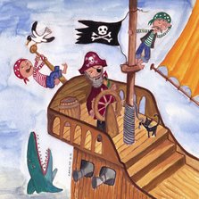 Stoeren Piraten Kinderkaart