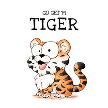 Succeskaart tijger - Go get 'm tiger!