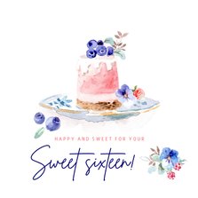 Sweet Sixteen verjaardagskaart