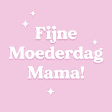 Trendy roze moederdagkaart fijne moederdag typografisch