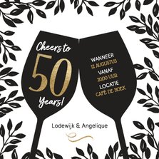 Uitnodiging 50 jaar huwelijk Cheers