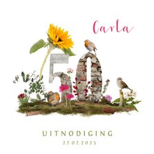 Uitnodiging 50 jaar vogels en bloemen